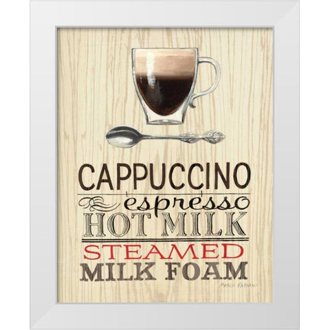 Cappucino White Modern Wood Framed Art Print by Fabiano, Marco