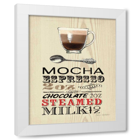 Mocha White Modern Wood Framed Art Print by Fabiano, Marco