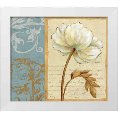 White Beauty I White Modern Wood Framed Art Print by Charron, Veronique