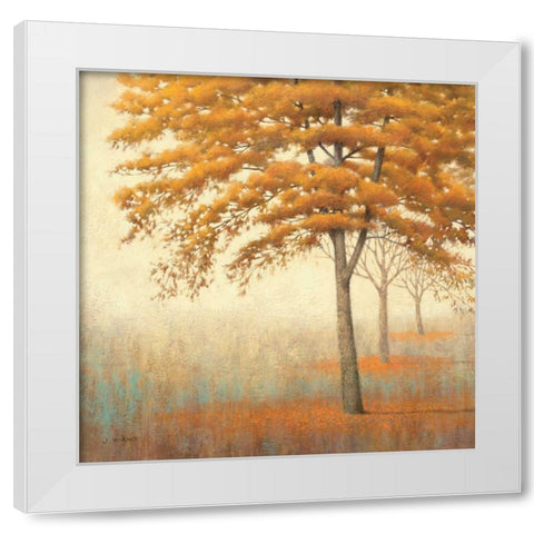 Autumn Trees I White Modern Wood Framed Art Print by Wiens, James