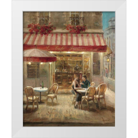 Paris Cafe II Crop White Modern Wood Framed Art Print by Nai, Danhui