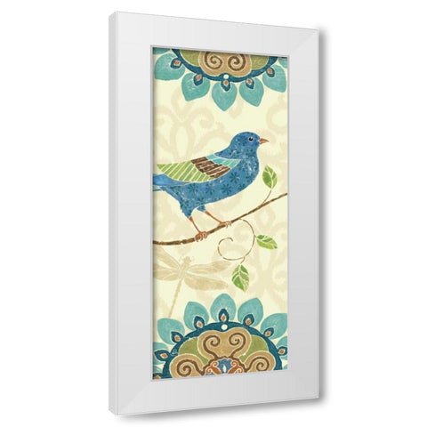 Eastern Tales Bird Panel I White Modern Wood Framed Art Print by Brissonnet, Daphne
