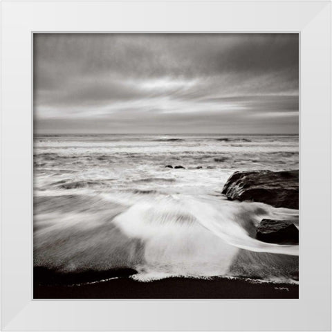 Sunset on the Coast II White Modern Wood Framed Art Print by Audit, Lisa