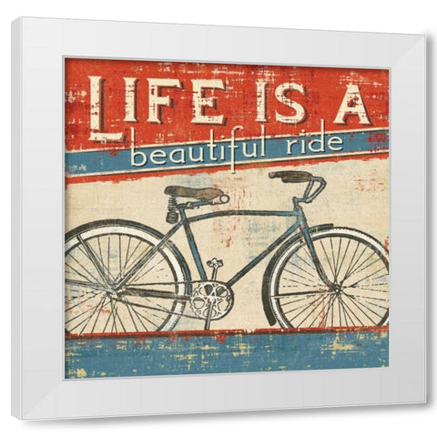 Beautiful Ride I White Modern Wood Framed Art Print by Pela Studio