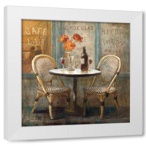 Meet Me at Le Cafe I White Modern Wood Framed Art Print by Nai, Danhui