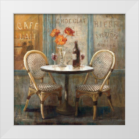 Meet Me at Le Cafe I White Modern Wood Framed Art Print by Nai, Danhui