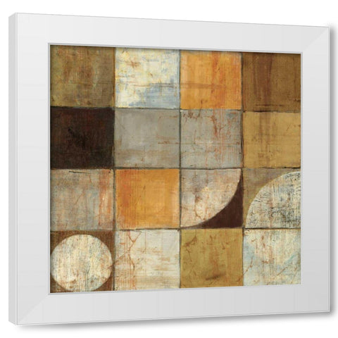 Tango Square I Neutral White Modern Wood Framed Art Print by Schick, Mike
