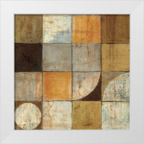 Tango Square I Neutral White Modern Wood Framed Art Print by Schick, Mike