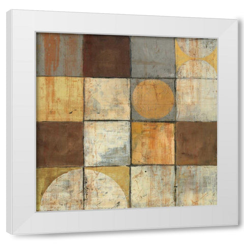 Tango Square II Neutral White Modern Wood Framed Art Print by Schick, Mike