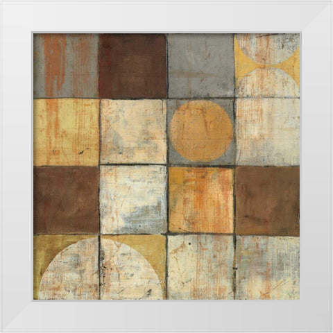 Tango Square II Neutral White Modern Wood Framed Art Print by Schick, Mike