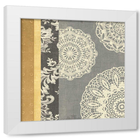 Contemporary Lace I White Modern Wood Framed Art Print by Hershey, Moira