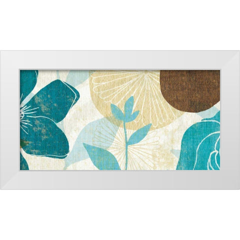 Floral Burst Panel I White Modern Wood Framed Art Print by Mullan, Michael
