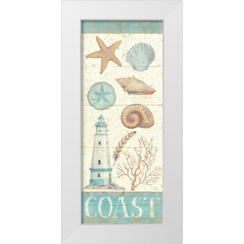 Pastel Coast Panel I White Modern Wood Framed Art Print by Brissonnet, Daphne