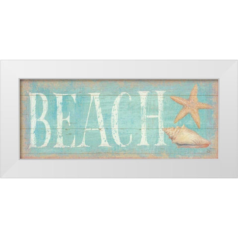 Pastel Beach White Modern Wood Framed Art Print by Brissonnet, Daphne