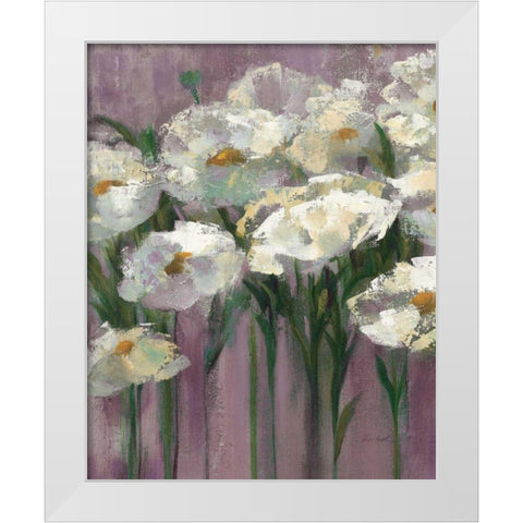 Anemones by the Lake Purple II White Modern Wood Framed Art Print by Vassileva, Silvia