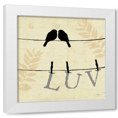 Sweet Tweets II White Modern Wood Framed Art Print by Pela Studio