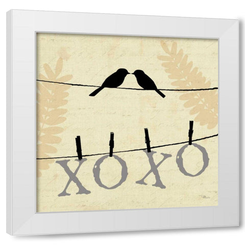 Sweet Tweets III White Modern Wood Framed Art Print by Pela Studio