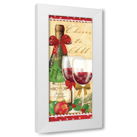 Holiday Cheers I White Modern Wood Framed Art Print by Charron, Veronique