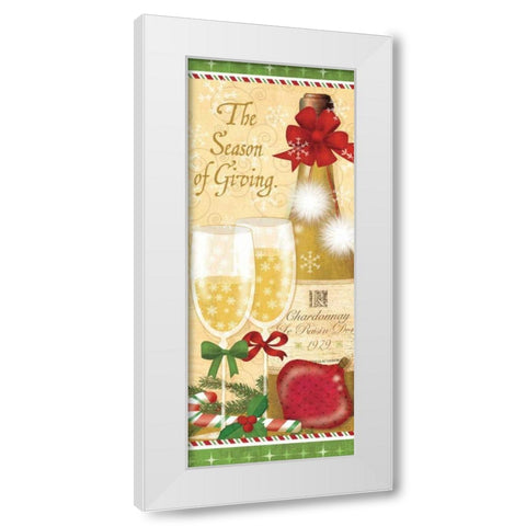 Holiday Cheers II White Modern Wood Framed Art Print by Charron, Veronique