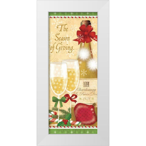 Holiday Cheers II White Modern Wood Framed Art Print by Charron, Veronique