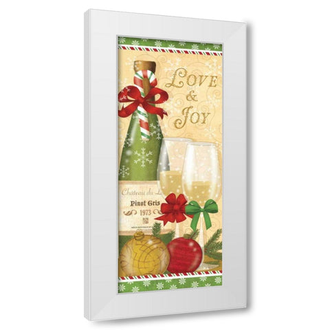 Holiday Cheers III White Modern Wood Framed Art Print by Charron, Veronique