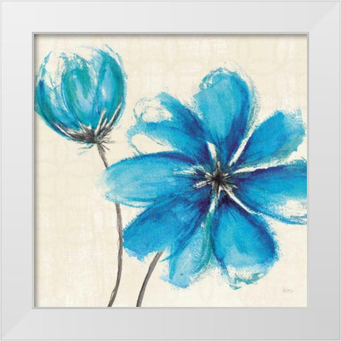 Azure IV White Modern Wood Framed Art Print by Charron, Veronique