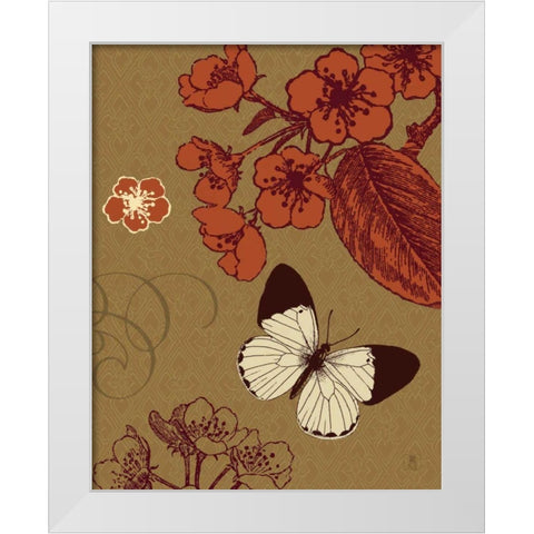 Orchard Travels White Modern Wood Framed Art Print by Studio Mousseau