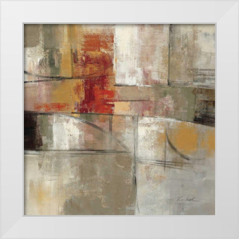 Trajectory White Modern Wood Framed Art Print by Vassileva, Silvia