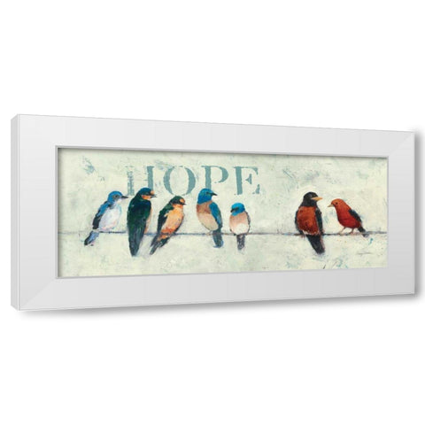 The Usual Suspects Panel II - Believe White Modern Wood Framed Art Print by Tillmon, Avery