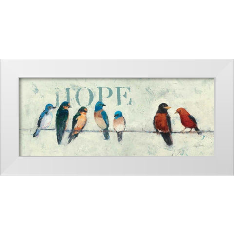The Usual Suspects Panel II - Believe White Modern Wood Framed Art Print by Tillmon, Avery