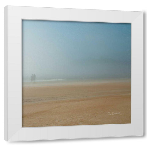 Beach Stroll White Modern Wood Framed Art Print by Schlabach, Sue
