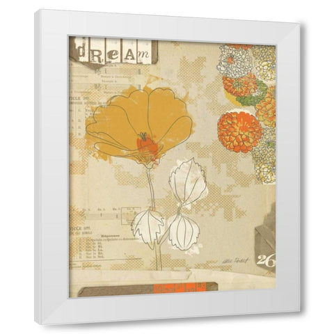 Collaged Botanicals II White Modern Wood Framed Art Print by Pertiet, Katie