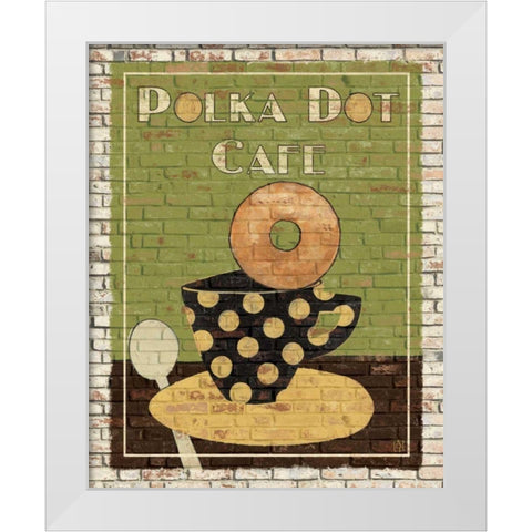 Polka Dot Cafe White Modern Wood Framed Art Print by Tillmon, Avery