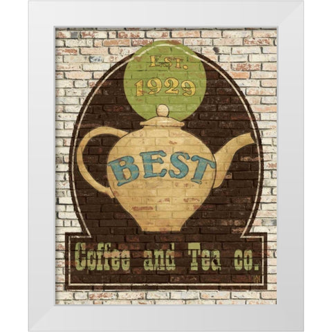 Best Coffee and Tea White Modern Wood Framed Art Print by Tillmon, Avery