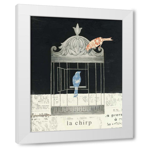 La Chirp White Modern Wood Framed Art Print by Adams, Emily