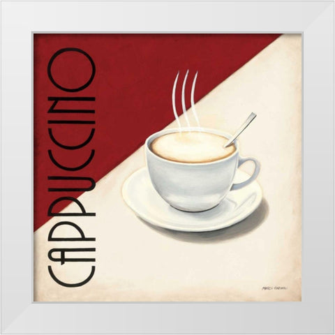 Cafe Moderne II White Modern Wood Framed Art Print by Fabiano, Marco