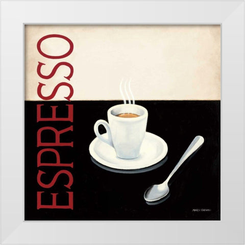 Cafe Moderne IV White Modern Wood Framed Art Print by Fabiano, Marco