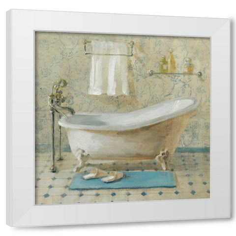 Victorian Bath III White Modern Wood Framed Art Print by Nai, Danhui