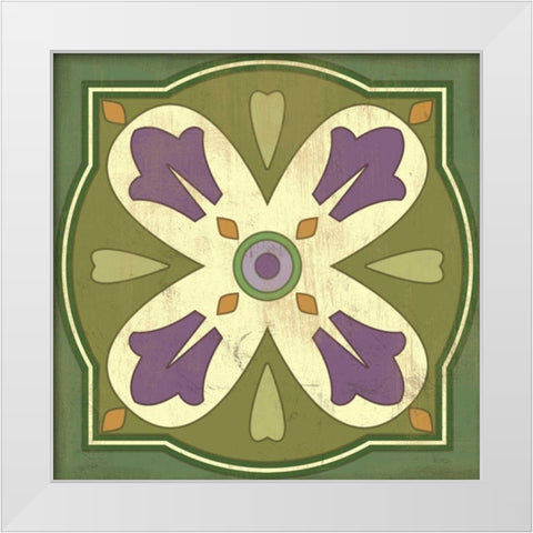 Fresh Herbs Tile III White Modern Wood Framed Art Print by Charron, Veronique