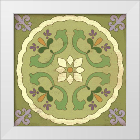 Fresh Herbs Tile IV White Modern Wood Framed Art Print by Charron, Veronique