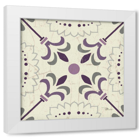 Lavender Glow Square II White Modern Wood Framed Art Print by Pela Studio