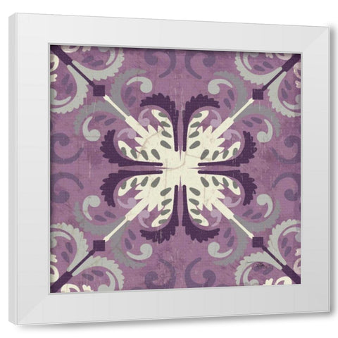 Lavender Glow Square III White Modern Wood Framed Art Print by Pela Studio