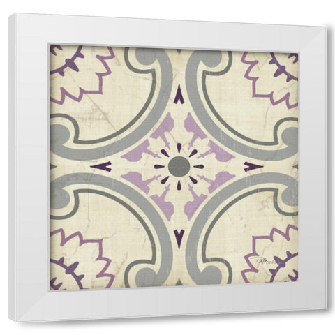 Lavender Glow Square XI White Modern Wood Framed Art Print by Pela Studio