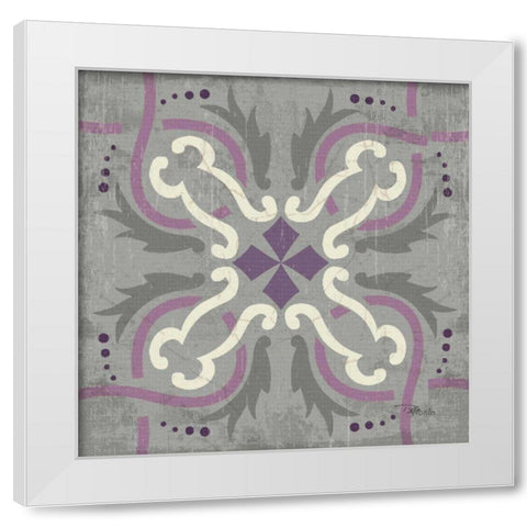 Lavender Glow Square XV White Modern Wood Framed Art Print by Pela Studio