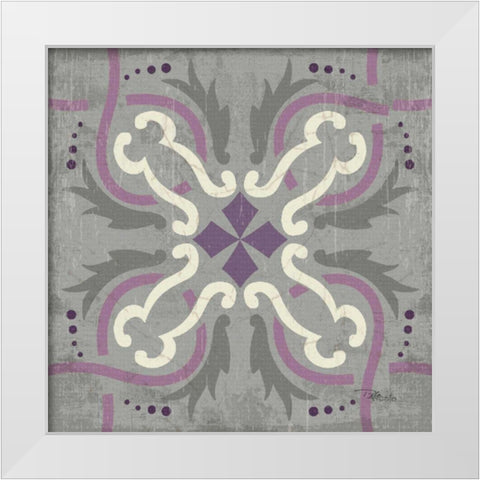Lavender Glow Square XV White Modern Wood Framed Art Print by Pela Studio