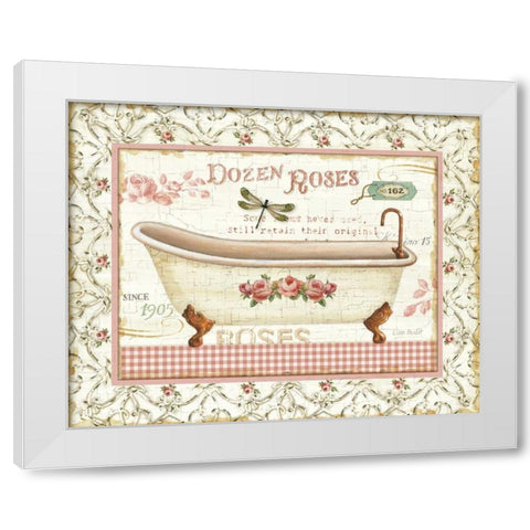 Rose Garden IV White Modern Wood Framed Art Print by Audit, Lisa