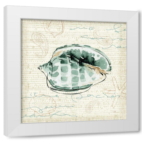 Ocean Prints I White Modern Wood Framed Art Print by Pela Studio