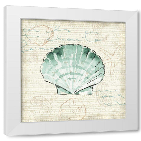 Ocean Prints II White Modern Wood Framed Art Print by Pela Studio