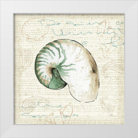 Ocean Prints III White Modern Wood Framed Art Print by Pela Studio