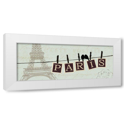 Migration I White Modern Wood Framed Art Print by Pela